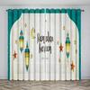 Ramadan Kareem Curtains Thin Shading Polyester Fiber Customized Print Curtains Suitable For Living Room Bedroom Kitchen Decor