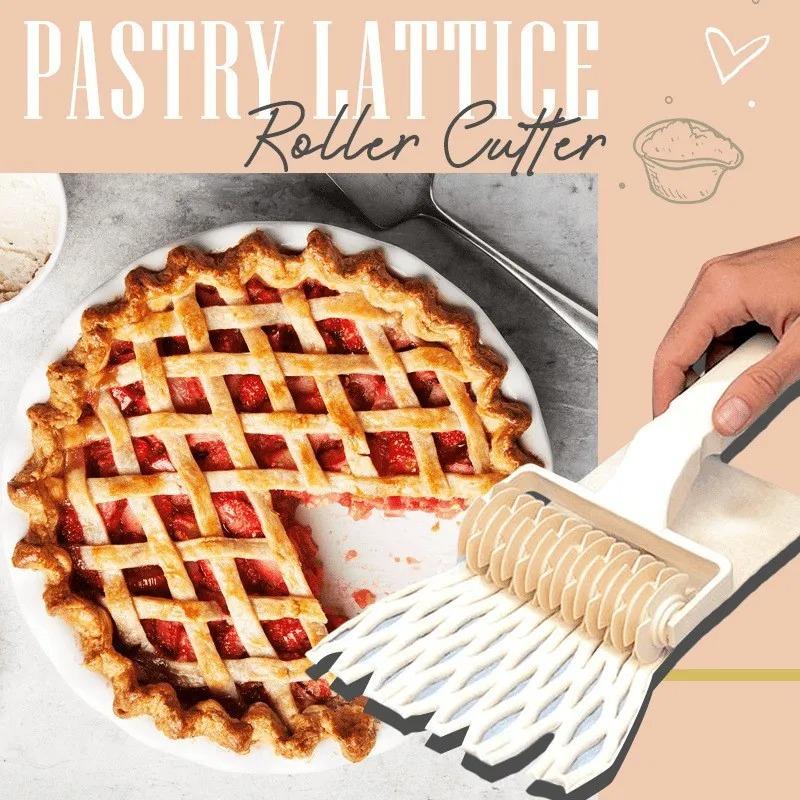 1pc Small/medium/large Pastry Checkered Roller Cutter, Household Baking Roller, for Dough, Cookies, Pies, Household Kitchen Baking Tools