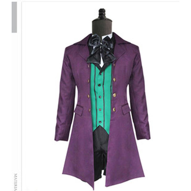 Anime Black Butler 2 Kuroshitsuji Alois Trancy Uniform Outfits Cosplay Costumes Full Set (Outer + Vest + Shirt + Shorts+Bow Tie)