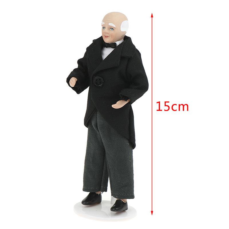 Dollhouse 1/12 Miniature Porcelain Doll People Model Beautiful Youth Boy Girl Decor Doll House Toy For Kids Adults Children's Birthday Gift Holiday