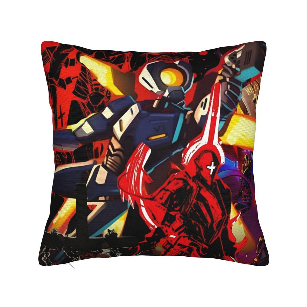 Ultrakill V1 V2 Shooting Game Pillowcase Soft Polyester Cushion Cover Decorations Hell Is Full Throw Pillow Case Cover Square