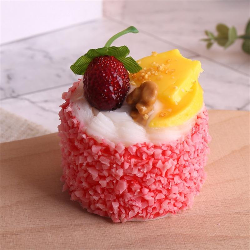 Realistic Simulation Cake Model Realistic Cake Model Artificial Fake Dessert Model for Photography Props Shop Decoration