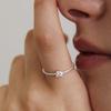 (925 Silver) Tie-Up Rope Ring CR1851