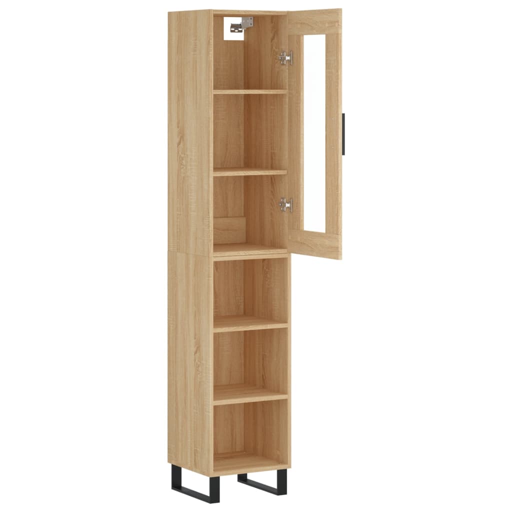 Highboard Sonoma Oak 34.5 X 34 X 180 Cm Particleboard