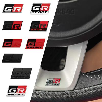 1Pc 3D Metal GR Car Sport Steering Wheel Interior Logo Badge Emblem Decals Sticker For Toyota GR SPORT C-HR Corolla RAV4 Prius Camry