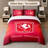 Benutzerdefiniertes Bettwäsche-Set FC Twente Muster, Name Text Druck 1 Bettbezug plus 2 Kissenbezüge Heimtextilien