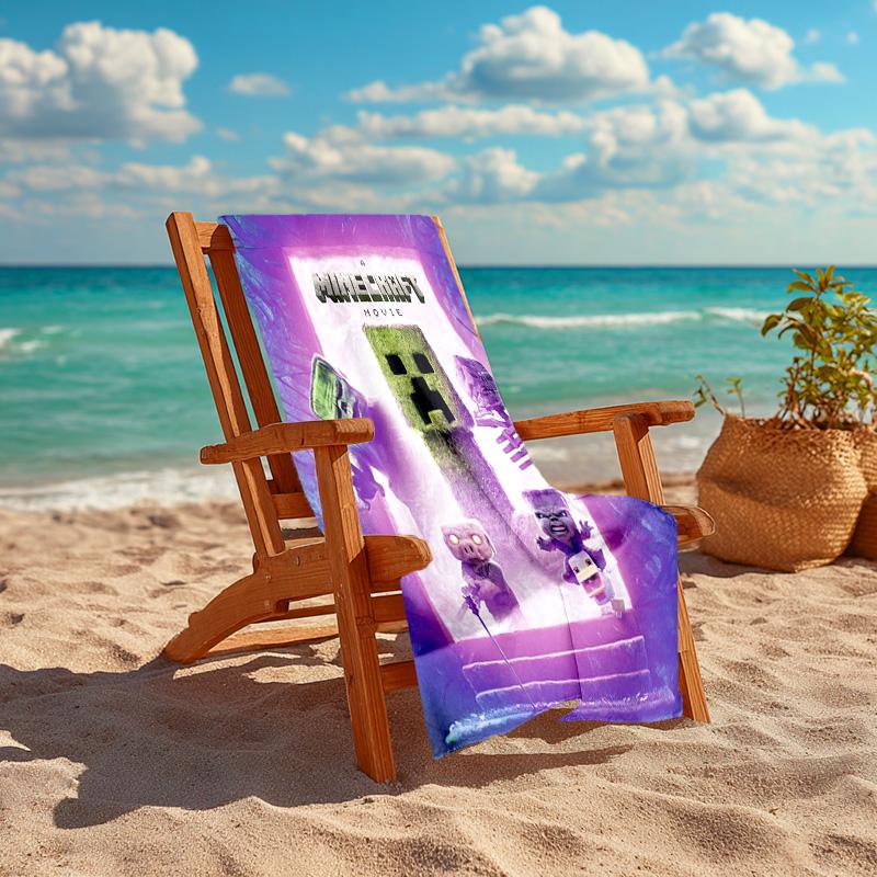 Classic Entertainment Sandbox Xbox Games Minecraft soft beach towel outdoor camping vacation swinging beach scarf decorative blanket B7