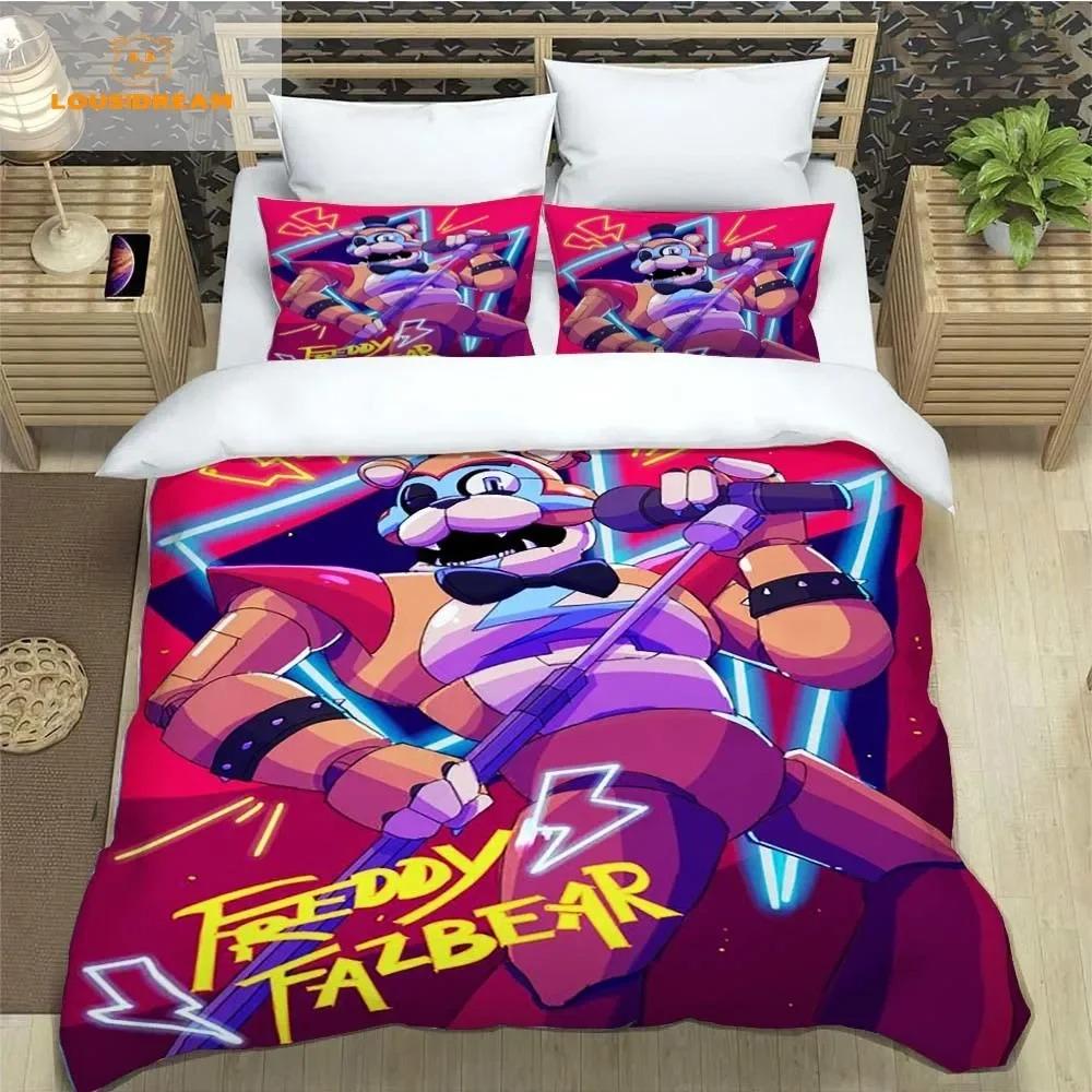 F-Five-Nights At Freddy´s FNAF Bedding Sheet Set King Twin Double Boys Bedding Mircofiber or Polyester Duvet Cover