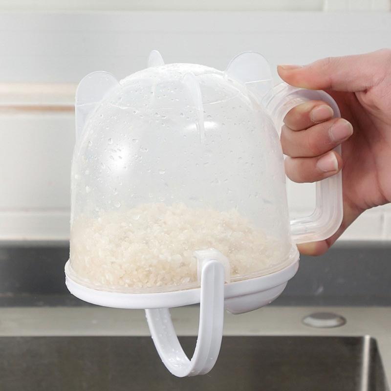 Rice Washer Cleaner Plastic Grains Rice Washing Bowl Vegetable Fruit Pastas Strainer Kitchen Small Colander with Handle