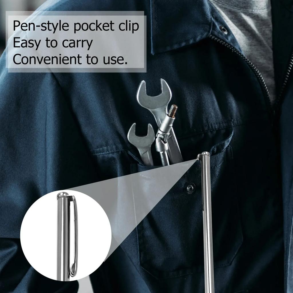 10Pcs Magnetic Pickup Tool Telescoping Magnetic Grabber Tools with Pocket Clip Metal Extendable Magnet Stick Reacher Tools