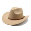 Western Cowboy Hat Felt Hat Ethnic Style Men'S And Women'S Tibetan Upturned Edge Hat