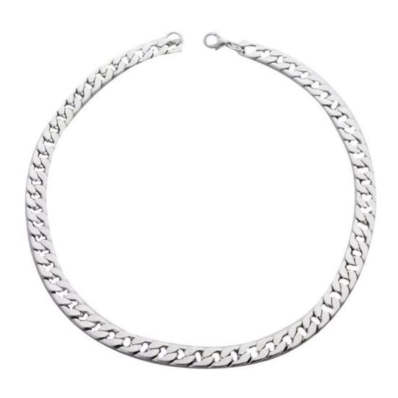 Collana a catena larga elegante e semplice da uomo twist oblata