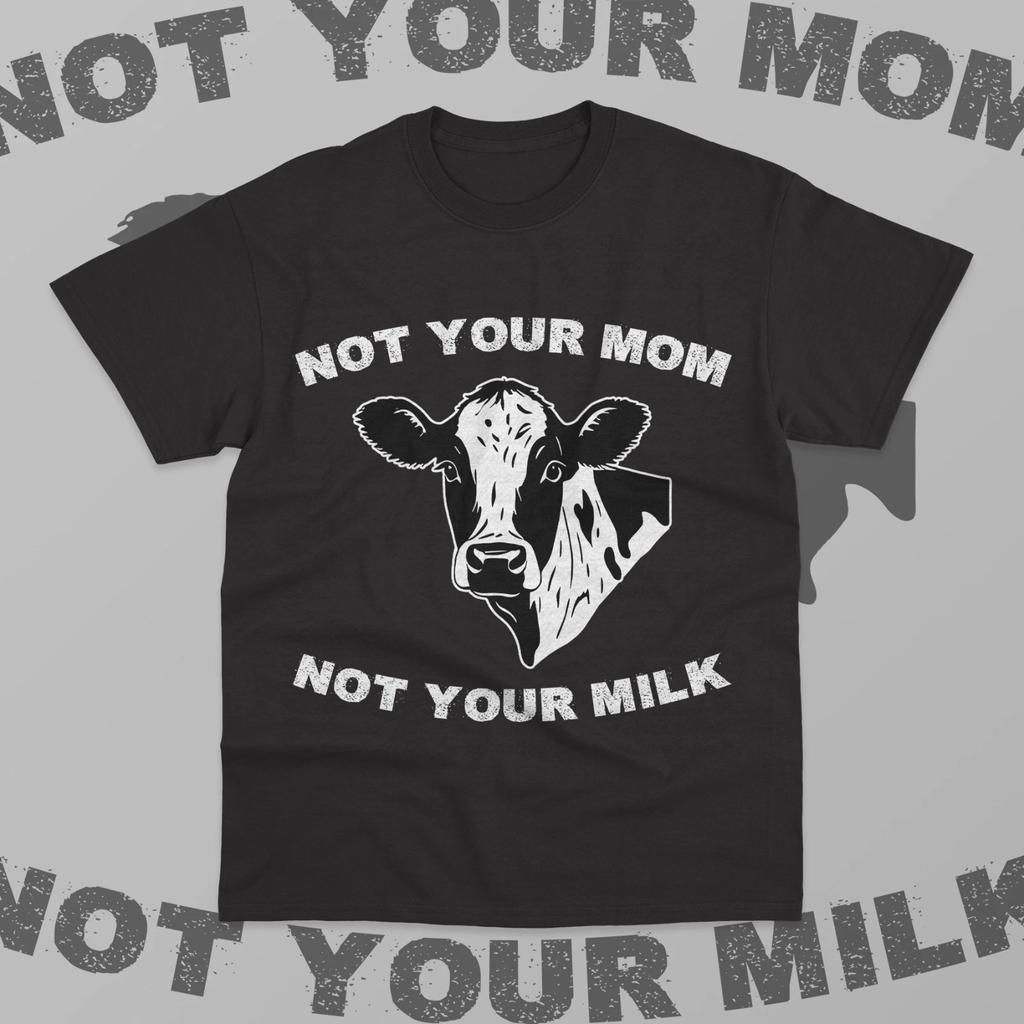 Niet Je Moeder Niet Je Melk T-shirt Koe Zuivel Veganistisch Dier Grappig Unisex Shirt
