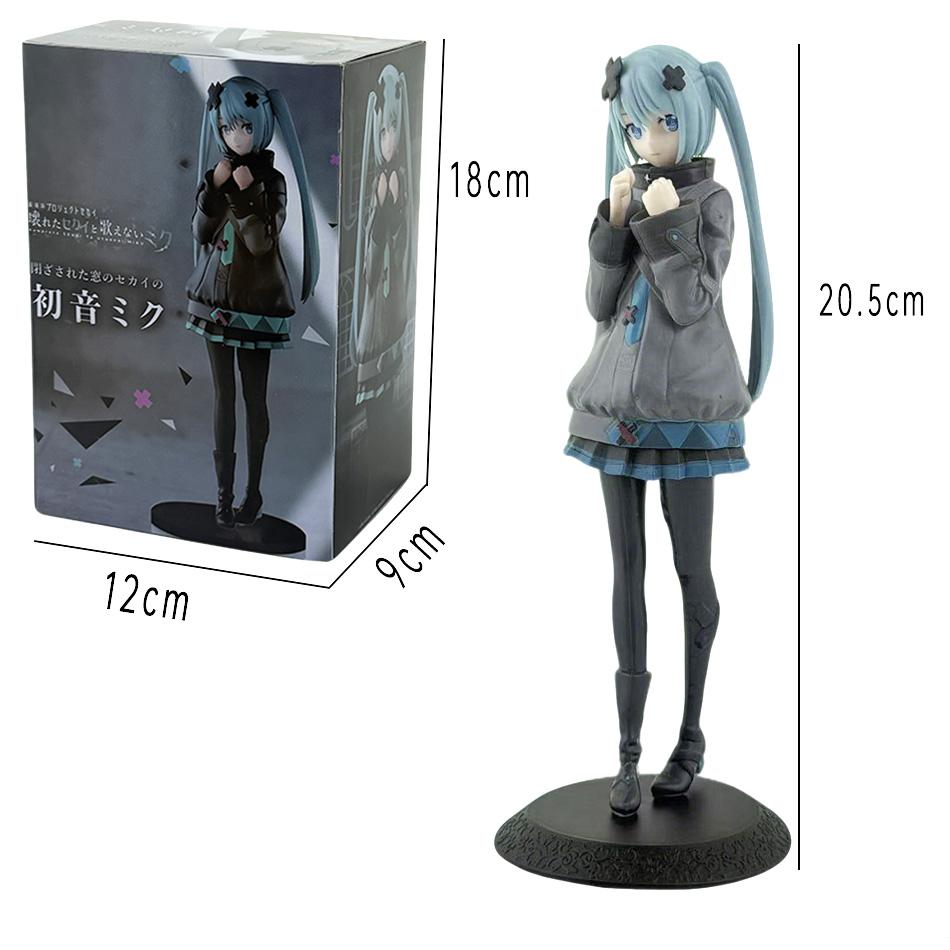 New Hatsune Miku In World With Closed Windows Collectible Anime Action Kwaii Figures Model Toys Christmas Gifts A 8inch Kid Friendly Entertaining Fun