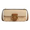 Morgan 20 Logo Print Coated Canvas Shoulder Crossbody Bag Small Women Bags Light-Khaki CR254-IMWQ4