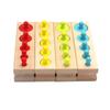 Montessori Zylinder bunte Steckpuzzle Spielzeug Entwicklung Übung Und Sinne Vorschule Pädagogisch Holzspielzeug Für Kinder