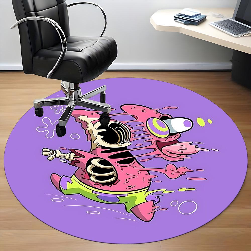 1pcPatrick Star Office Round Area Rug, Indoor Mat Suitable For Office,Bedroom Living Room Home Decor, Room Deco A0928117