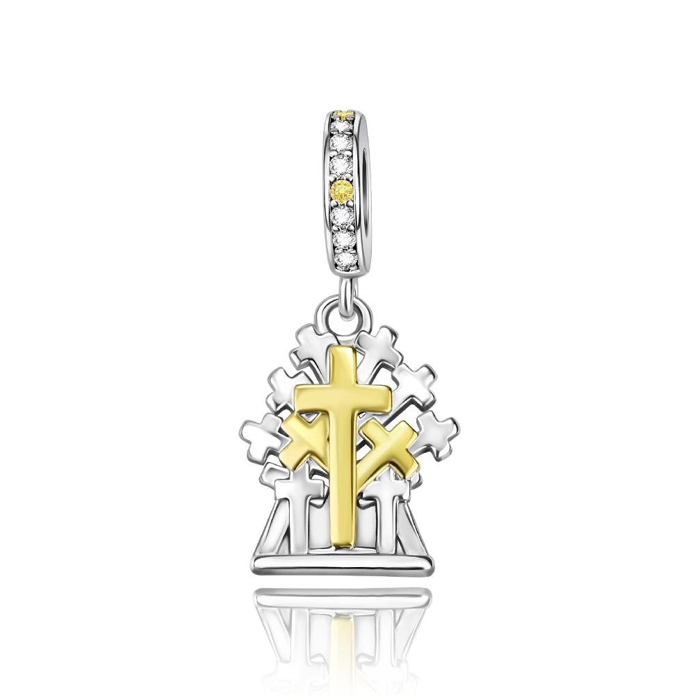 925 Silver Pumpkin Head Beads & Flying Witch Dangle Charm Fits Bracelet Halloween Pendant Accessories Gifts
