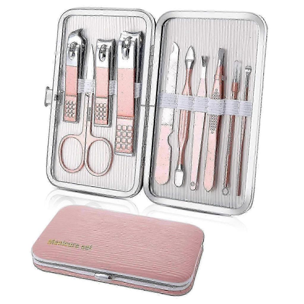 2025 Manicure Set, Mini Nail Clippers, Travel Set, Grooming and Pedicure Tools, 10 Pieces, Stainless Steel Grooming Set