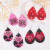 2025 Valentine's Day Water Drop Letter Earrings Oil Drop Love LOVE Color Letter Graffiti Niche Temperament Earrings Women
