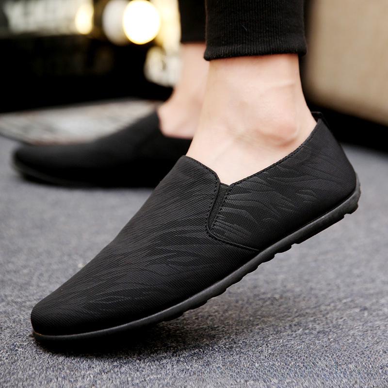 Spring Men's Casual Slip-On Canvas Shoes - Trendy, Versatile & Comfortable for Driving and Social Outings