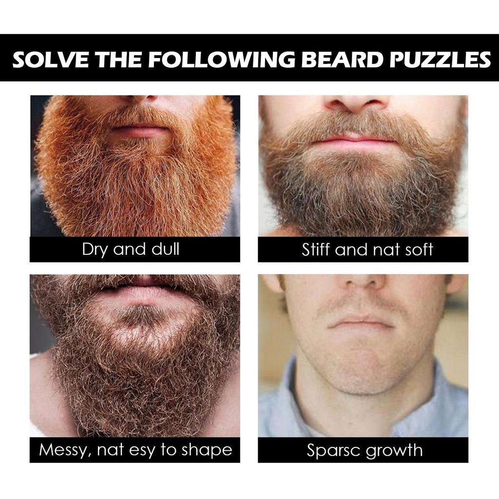 Beard Care Kit, Deeply Moisturizes and Nourishes the Beard, Promotes a Fuller Beard, Enhances Masculine Charm.