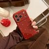 Geeignet für Apple 16 Handyhülle iPhone 17 Pro Max Weinrot Schleife 13 Retro Einfach 14 Sturzsicher 17 Weiche Hülle