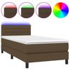 Vidaxl Continental Bed With Mattress, Brown, 90X190 Cm, Fabric