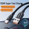 120W Nylon Braided Super Flash Charge 10A Type-C Cable for Huawei Honor Phones