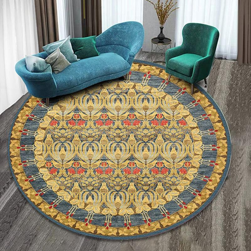 Covor rotund Marocan Covor pentru zona fotoliului Moale Antiderapant Culoare deschisă Decor cameră de zi Covoare Lavabile Covoraș pentru hol