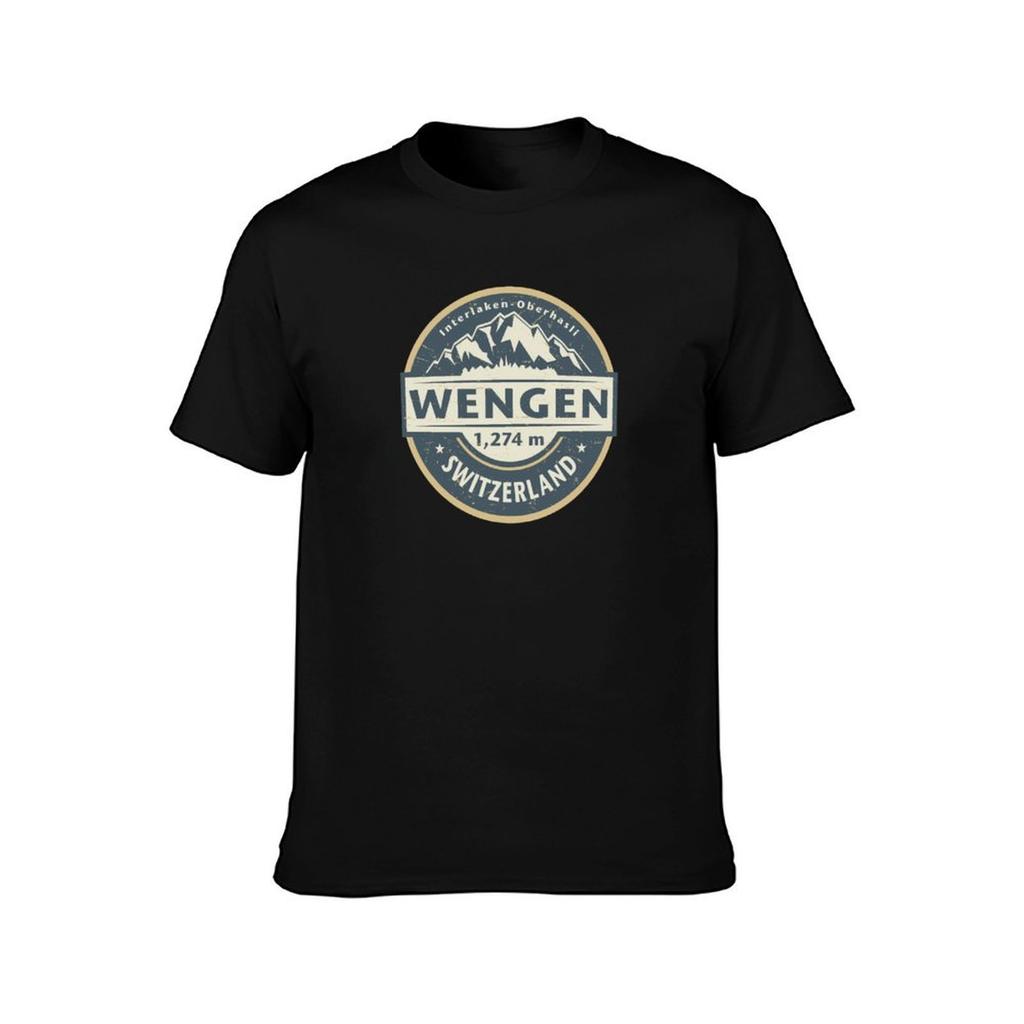 Wengen Switzerland TShirt Retro Graphic Print TShirt