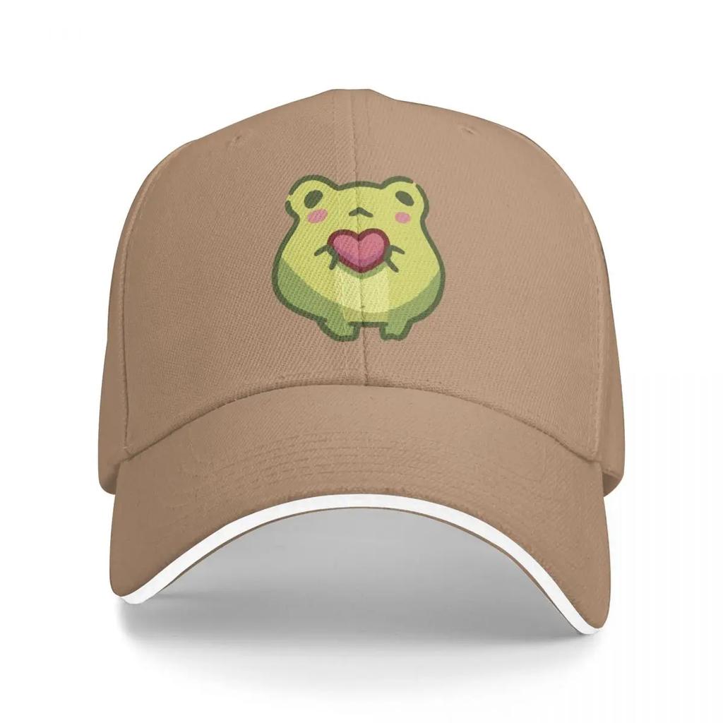 Cute Frog with Heart Baseball Cap Horse Hat Designer Uv Protection Solar Luxury Man Cap Womens S 2025 Mens