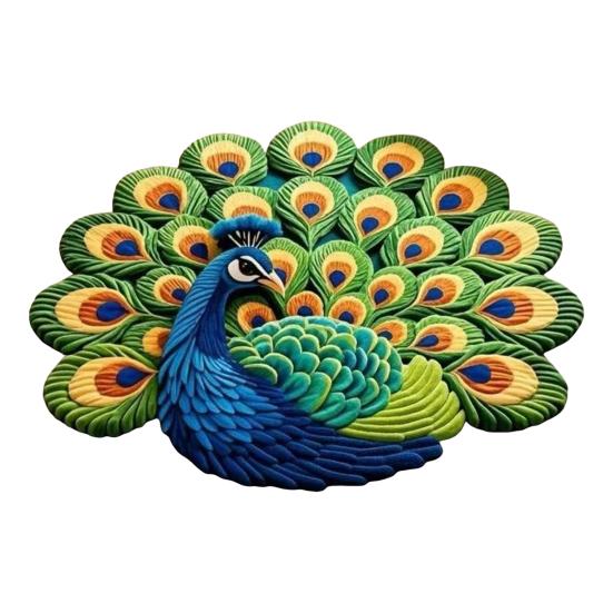 Peacock Floor Mat 3D Realistic Pattern Bathroom Mat Quick Dry Floor Rug with Anti-Slip Backing for Kitchen Bedroom Entrance