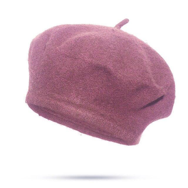 Dámské Dívčí baret Teplá vlna Zimní čepice čepice Vintage Obyčejné čepice Baret Jednobarevné Elegantní Dámské Zimní čepice Dropshipping