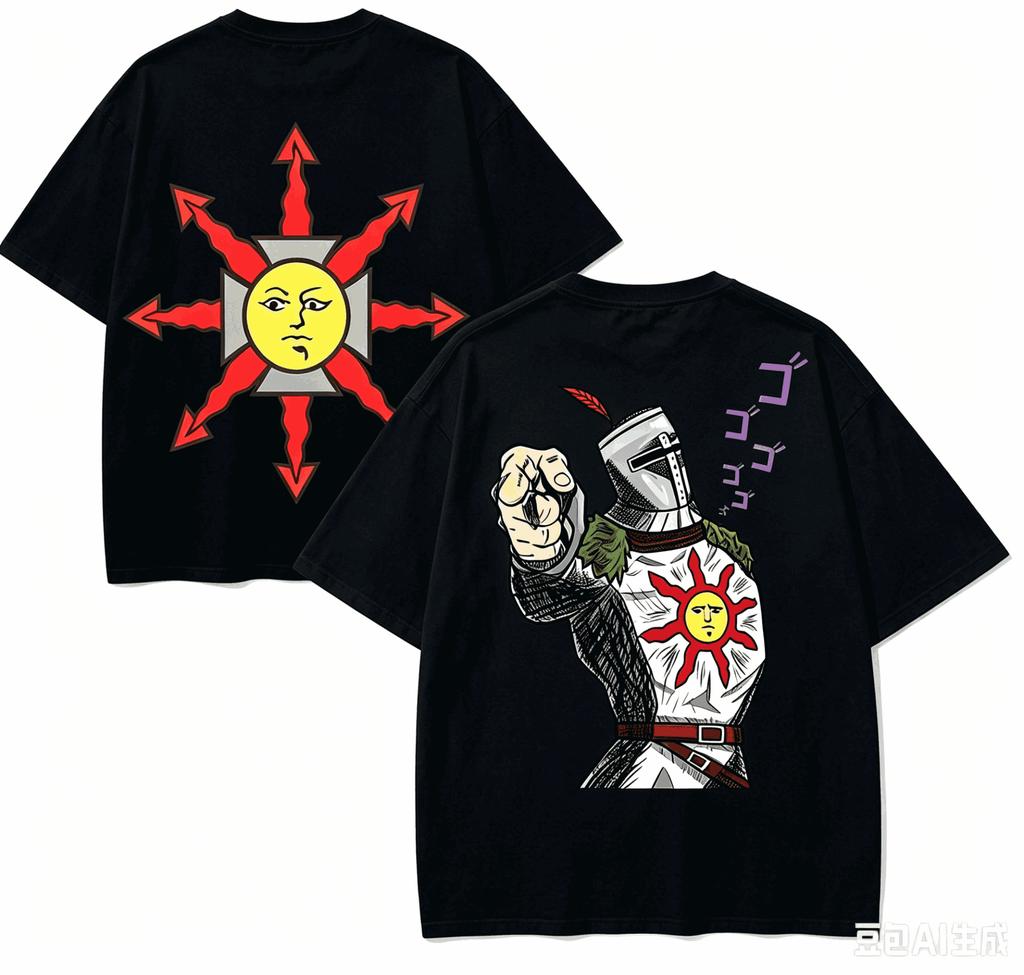 Dark Souls Anime Lover T-shirt Harajuku Cotton New Model High Street Retro Oversized Unisex Pro