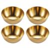 Platos de salsa dorada de acero inoxidable, 4 Uds., 2 uds., juegos de platos para servir condimentos, bandeja, platos de especias, vajilla de cocina