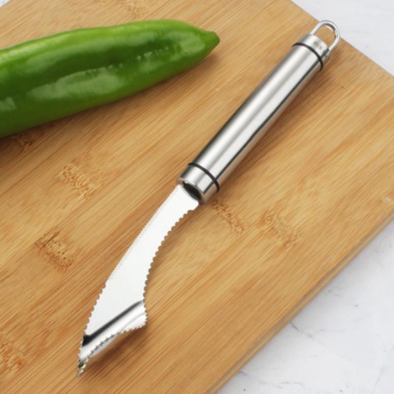 Pepper Corer Tool Stainless Steel Serrated Seed Remover Kitchen Gadget Tools