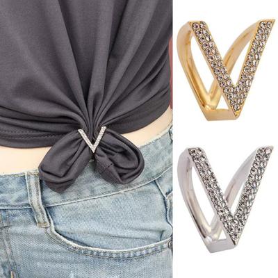 Scarf Button Sparkling Rhinestones Three-Ring Scarf Buckle Versatile Scarf Shawl Fastener Fashion Accessory