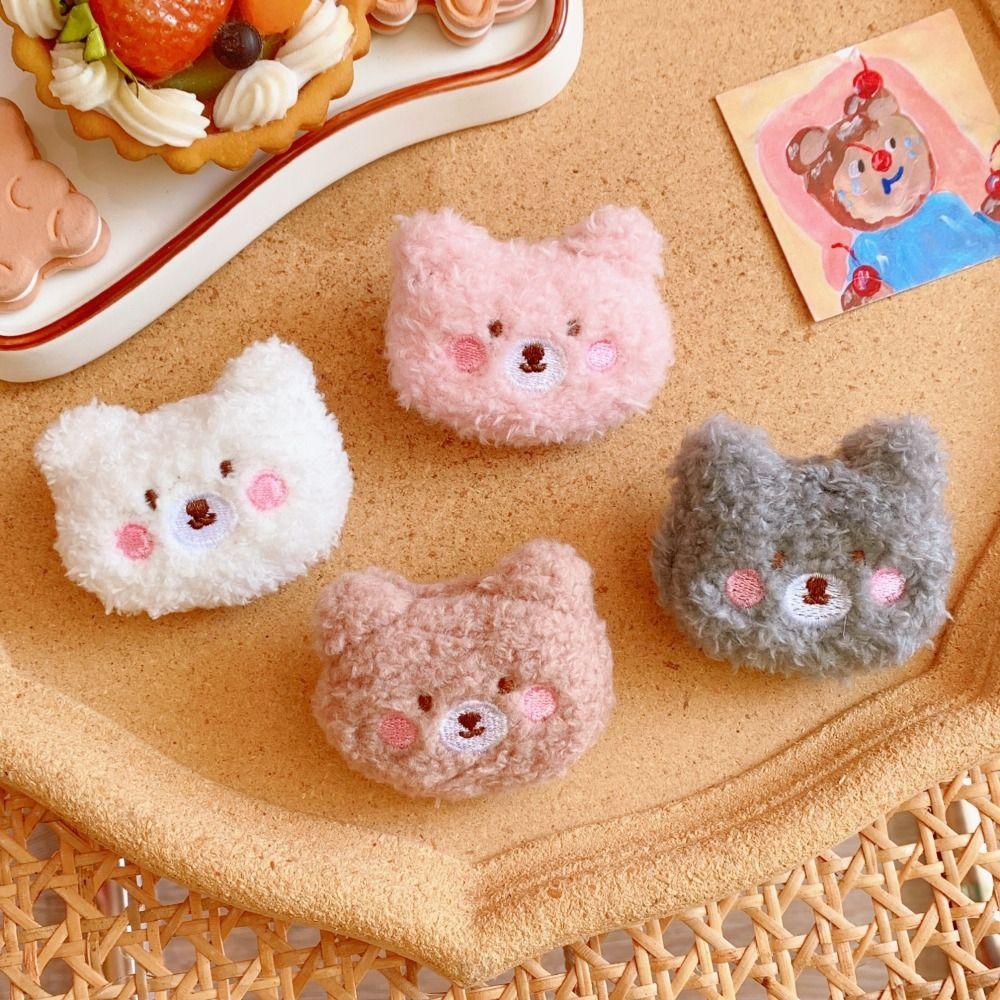 Soft Plush Bear Brooch Cute Clothes Badge DIY Decoration Accessories Animal Brooches  Backpacks