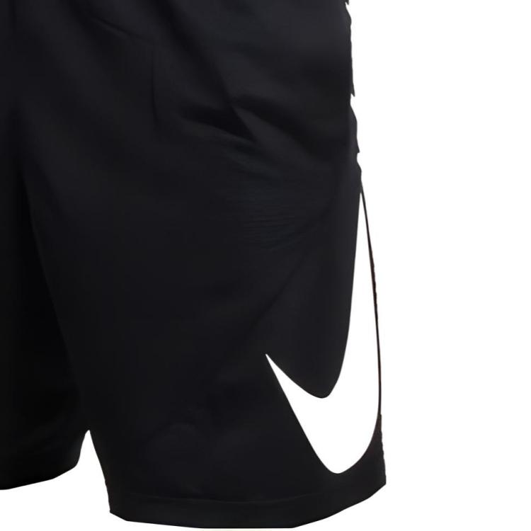 Nike Swoosh Logo Print Elastic Waist Sports Casual Shorts Men Shorts Black 910706-010