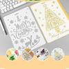 Christmas Painting Template DIY Hand Account Template Theme Lace Ruler Painting Template Random Style