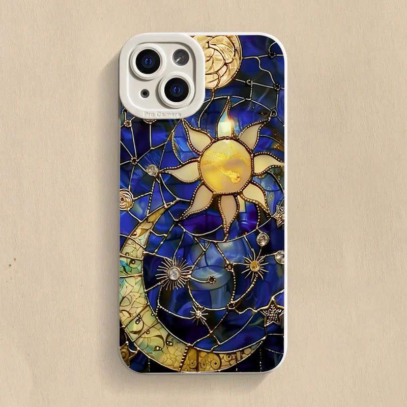 Colorful Celestial Moon Sun Silicone Phone Case For Xiaomi Redmi Note 14 13 12 11 Pro Plus 5G 12S 11S Redmi 13C 14C 12 4G Cover