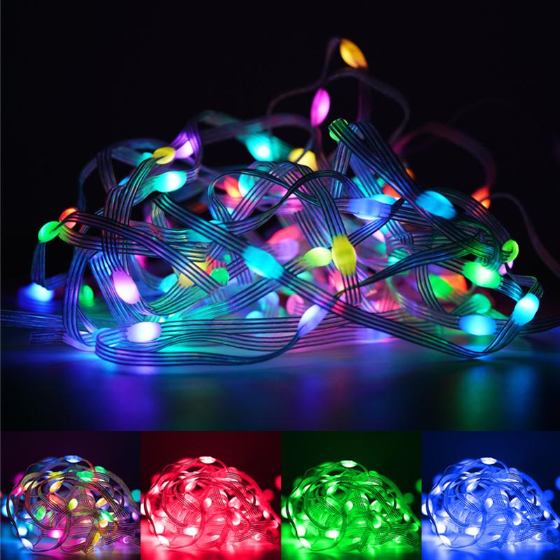 Christmas Tree RGB Fantasy Color Light, 100LED 10M WS2812B RGBIC Light, IP65 Waterproof Bluetooth Sprite LED Light String