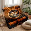 Hull City Custom Name Text Flannel Blanket Soccer Logo Personalized Fleece Throw Blanket Special Gift For Sofa Bedroom Home