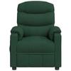 Recliner Chair Dark Green Fabric