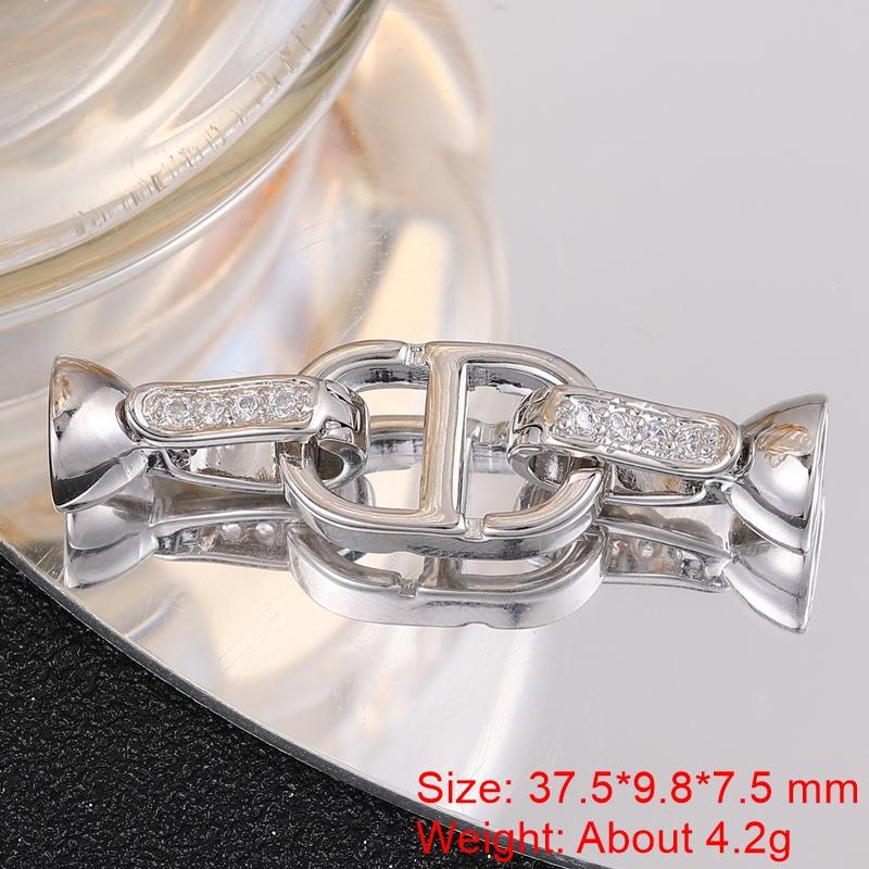 Juya Handmade Gold Silver Plated Fastener Bail Connector Clasps Accessories For Needlework Pearls Beads Jewelry Making