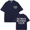 2026 Neues Sonntags-Laufclub-Grafik-T-Shirts Herren Damen Sportmode Kurzarm Baumwolle Lässig Sommer-T-Shirt Streetwear