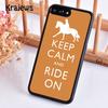 Krajews keep calm and jump on the horse Phone Case Cover For iPhone 17 Air 16 15 14 plus 12 pro max Fundas