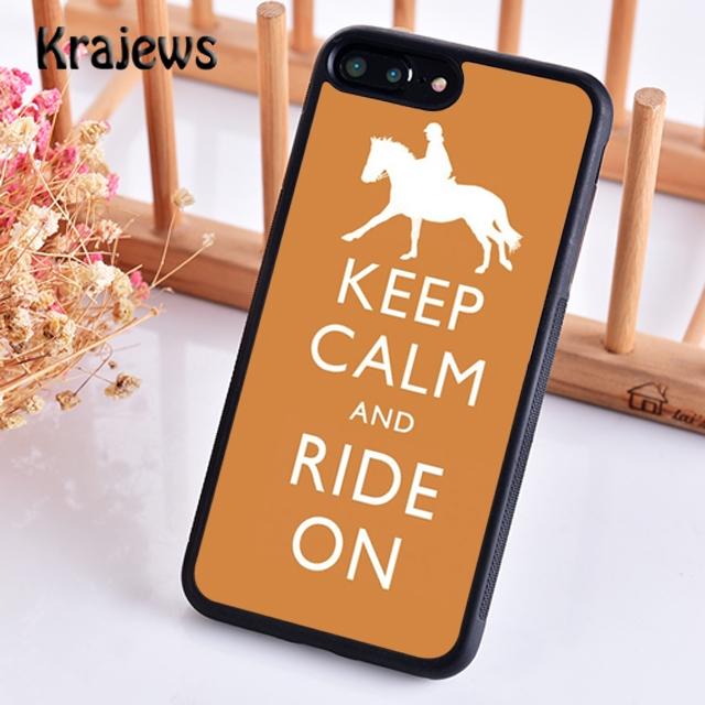 Krajews keep calm and jump on the horse Phone Case Cover For iPhone 17 Air 16 15 14 plus 12 pro max Fundas