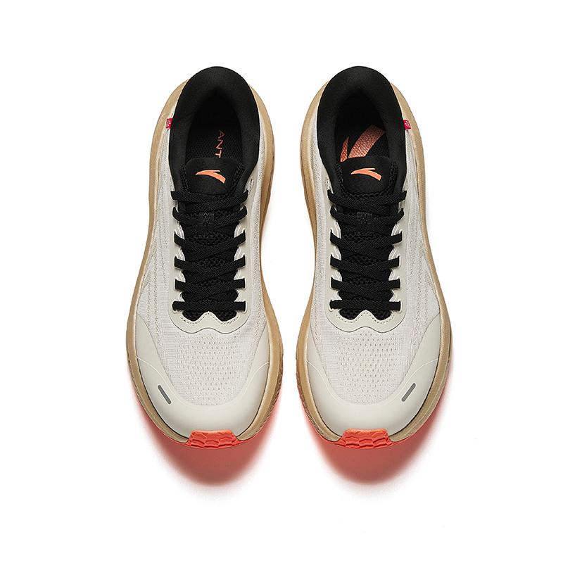 Anta Running Collection Slip Resistant Abrasion Resistant Low Top Sprint Running Shoes Men's Beige Brown 112445534-6